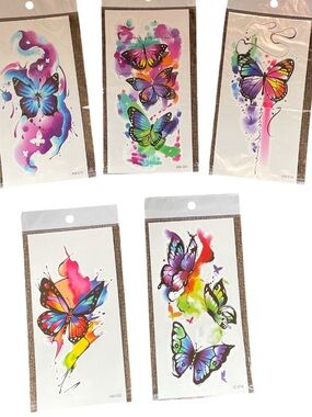 Temporary colorful large butterfly tatoos new summer designs